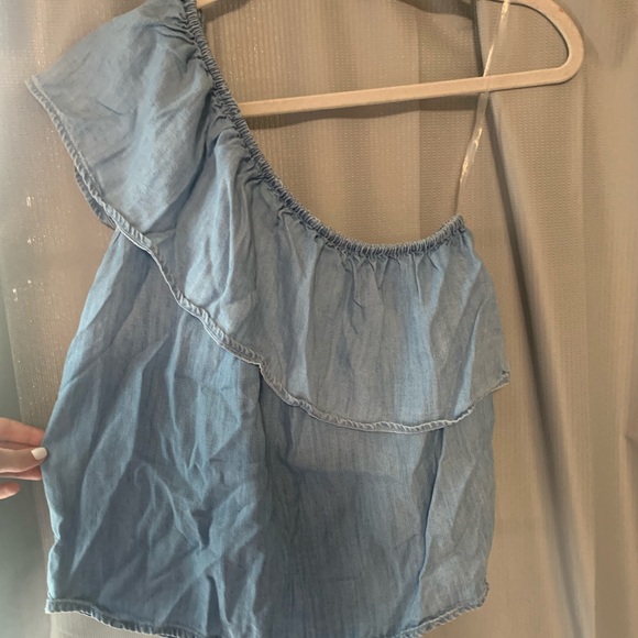 One shoulder denim top! - Picture 1 of 2